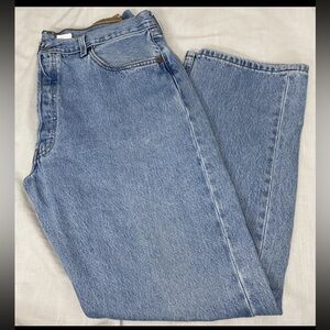 Levis 501 Jeans Mens 38x30 Blue Straight Fit Regular Fit Button Fly